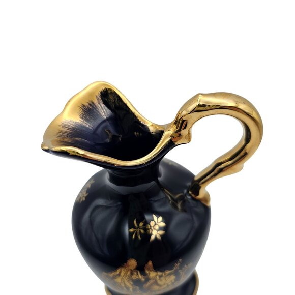 Porcelaine D'Art Limoges France Courting Couple Creamer Pitcher Bud Vase 6" - Picture 5 of 14